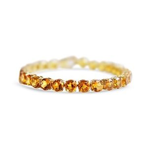 14 Karat Sparkling Citrine Tennis Bracelet